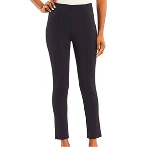 M.M. Lafleur Pants - Black Skinny Straight Front Seam